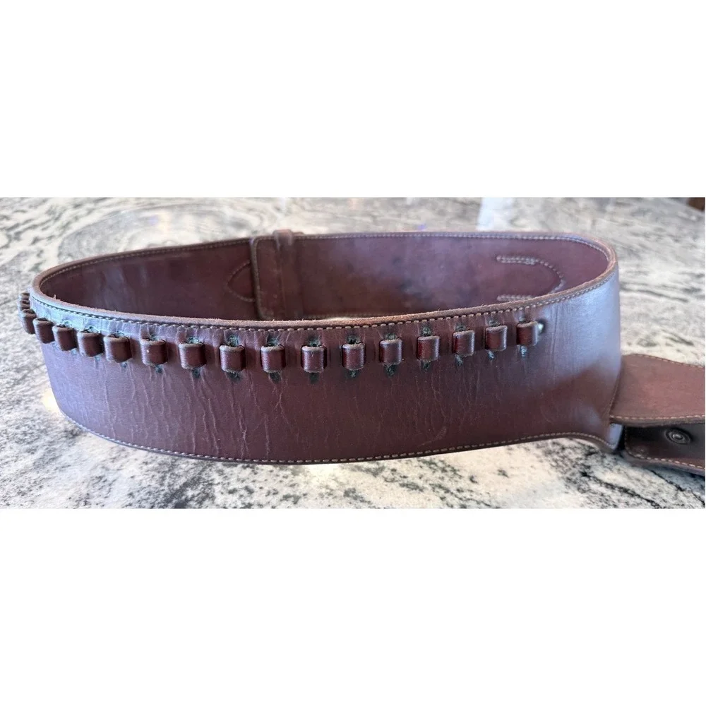 Siegle's Oakland Calif Vintage Leather Western Gun Belt Holster Scout 395 Brown